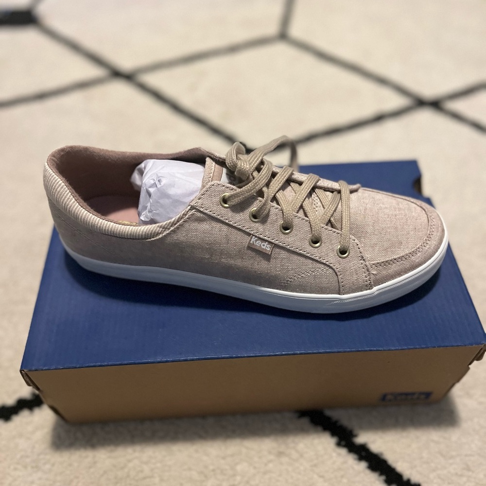 Keds Chambray Beige Women's Sneakers - Picture 2 of 4